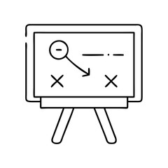 whiteboard icon, whiteboard line art - simple line art of whiteboard, perfect for whiteboard logos and icons