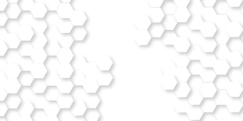 Abstract emboss white Hexagonal Background. Luxury White Pattern. Vector Futuristic minimal honeycomb mosaic white background. geometric mesh cell texture. modern futuristic wallpaper.