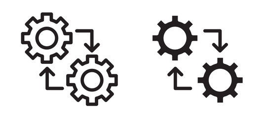 Operation icon In Flat and stroke Style Vector For App, UI, Websites. Black Vector Illustration.