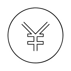 yen symbol icon, yen symbol line art - simple line art of yen symbol, perfect for yen symbol logos and icons