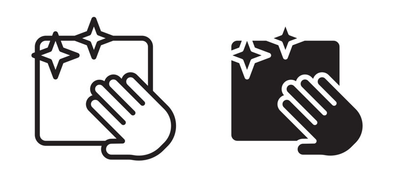 Clean icon In Flat and stroke Style Vector For App, UI, Websites. Black Vector Illustration.