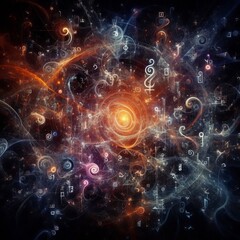 Obraz premium Echoes language of the universe