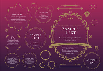 Decorative Frame Vector Set with Elegant Ornaments