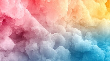 Fototapeta premium Abstract Colorful Cloudscape: A Dreamy Pastel Panorama