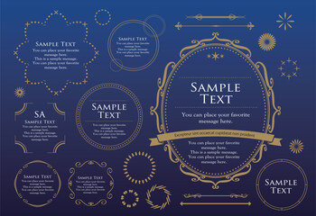 Decorative Frame Vector Set with Elegant Ornaments