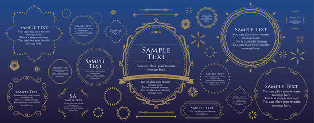 Decorative Frame Vector Set with Elegant Ornaments