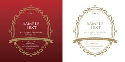 Decorative Frame Vector Set with Elegant Ornaments