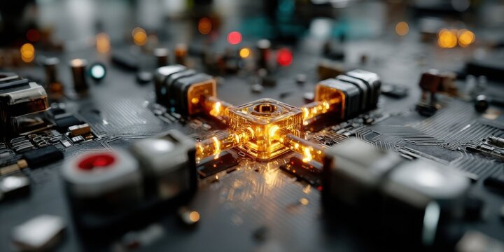 Futuristic AI Quantum Finance Technology Concept