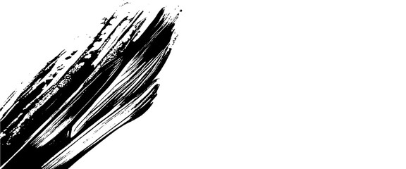 Vector modern black grunge brush stroke on a white background