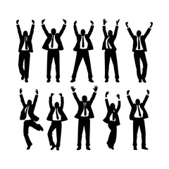 Celebrating Businessman Illustration