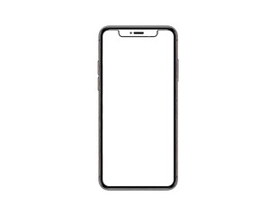 Mobile screen mockup template isolated on transparent background