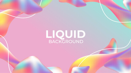 Abstract liquid style pastel colors background