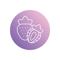 Strawberry  icon vector stock illustration