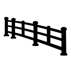 Naklejka premium wooden fence with a fence