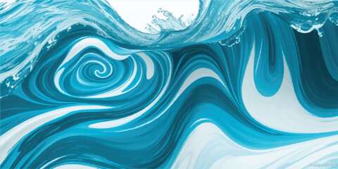 Soft white  and Blue Watercolor Ocean Wave Texture – Transparent Abstract Background for Creative Water Wave Designs. Perfect Design for Elegant and Peaceful Visual Creations.