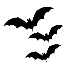 Silhouetted Flying Bats for Halloween Celebrations and Other Spooky Occasions