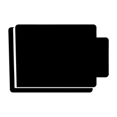 Black silhouette of a wallet with multiple compartments for organizing money