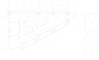 Drawings are decorated within the dining area. Return to the original vector meeting room.