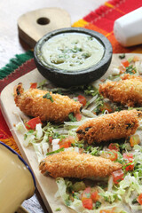 entrada jalapeno taco with guacamole sauce mexican food