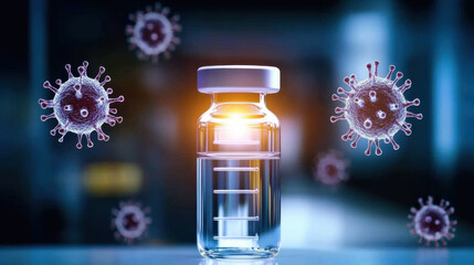 Vaccine administration impacting covid-19 recovery global health infographic digital environment close-up view scientific insight