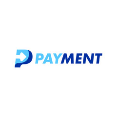 Monogram letter P payment logo design template