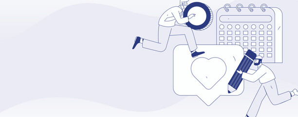 Check-in character flat vector concept operation hand-drawn illustration
