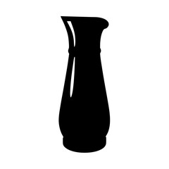 Elegant black silhouette of a classic pitcher or carafe illustration