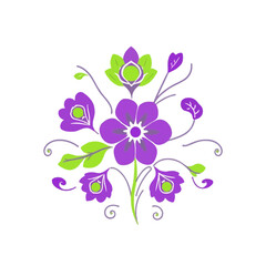 Purple flower vector art floral design illustration botanical drawing graphic element decoration 