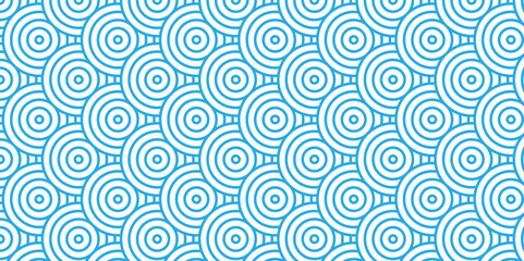 Overlapping Pattern Minimal diamond geometric waves spiral transparent and abstract circle wave line. blue seamless tile stripe geometric create retro square line backdrop pattern background.