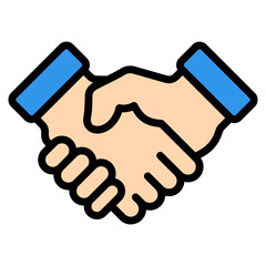 Handshake Icon Element For Design