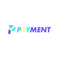 Monogram letter P payment logo design template