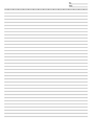 Blank Lined Paper Sheet