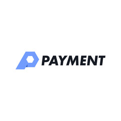 Monogram letter P payment logo design template