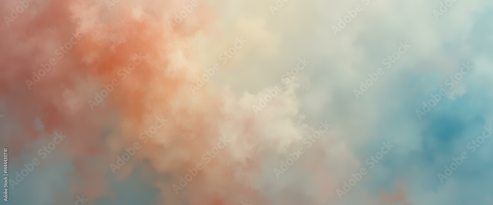 Poster ethereal cloudscape: soft pastel hues with an artistic atmospheric texture