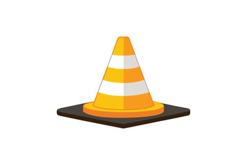 A Traffic cone on a white background