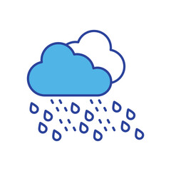 Obraz premium Rain icon vector stock illustration
