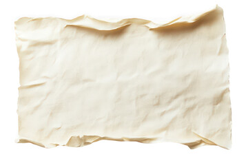 Obraz premium Wrinkled beige paper texture with soft light, perfect for backgrounds or creative designs.