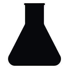 Silhouette of an Erlenmeyer Flask Used in Chemistry and Research Labs