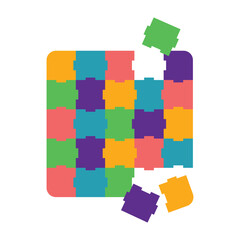 Piece Of Colorful Puzzle Illustration Single Icon