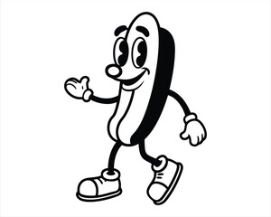 Cartoon Hot Dog Character