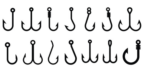 fishing hook vector illustration white background