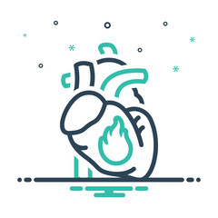 Mix icon for heart burn