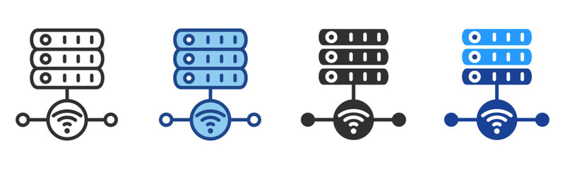 Server Icon Multiple Style Vector Collection 