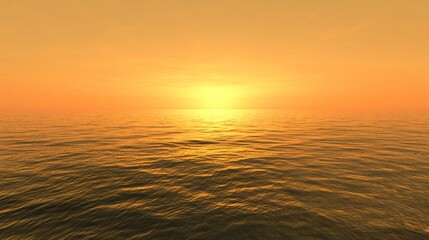 Obraz premium Gorgeous sunset over the ocean with a striking golden glow highlighting the water's surface creating a calm and dreamy atmosphere