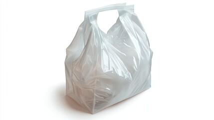 Clear plastic food carry bag