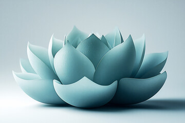 Obraz premium minimalist illustration of stylized agave plant, simple blue-green shapes, clean white background