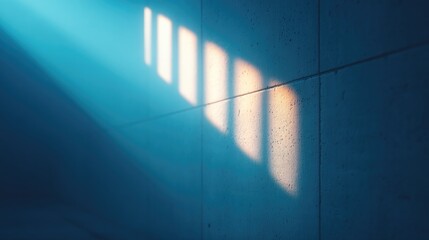 minimalistic image of prison bars casting shadows on concrete wall