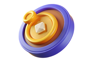 Cryptocurrency concept golden coin design metaverse 3d rendered financial investment platform assets digital currency business transaction