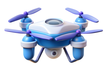 Stylized 3d drone illustration toy drone creative visual futuristic drone model 3d rendering