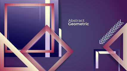 Abstract geometric shapes background in gradient